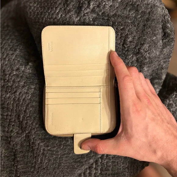 AUTHENTIC Prada Logo Jacquard Wallet + COA | Vintage Canvas & Leather PRADA - Picture 3 of 5